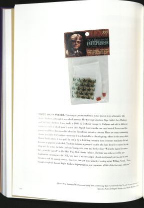 Excerpt about marijuana use, with picture of a baggie of marijuana. Taken from The Library of Julio Santo Domingo.